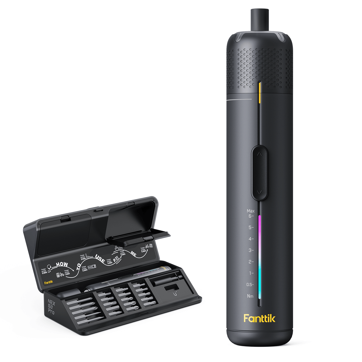 Fanttik NEX S2 Pro مفك براغي كهربائي لاسلكي - رمادي