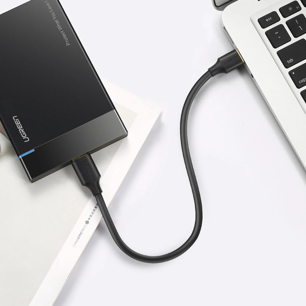 UGREEN كابل USB 3.0 من نوع A إلى Micro USB 3.0 طول 0.5 متر أسود - US130
