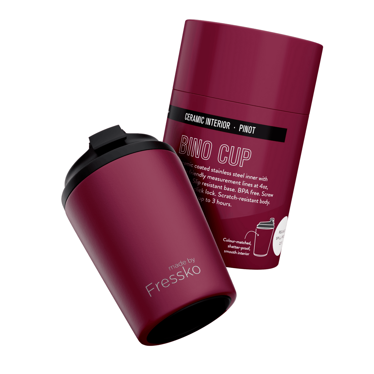 Fressko Bino 227ml / 8oz Cup - Ceramic - Pinot