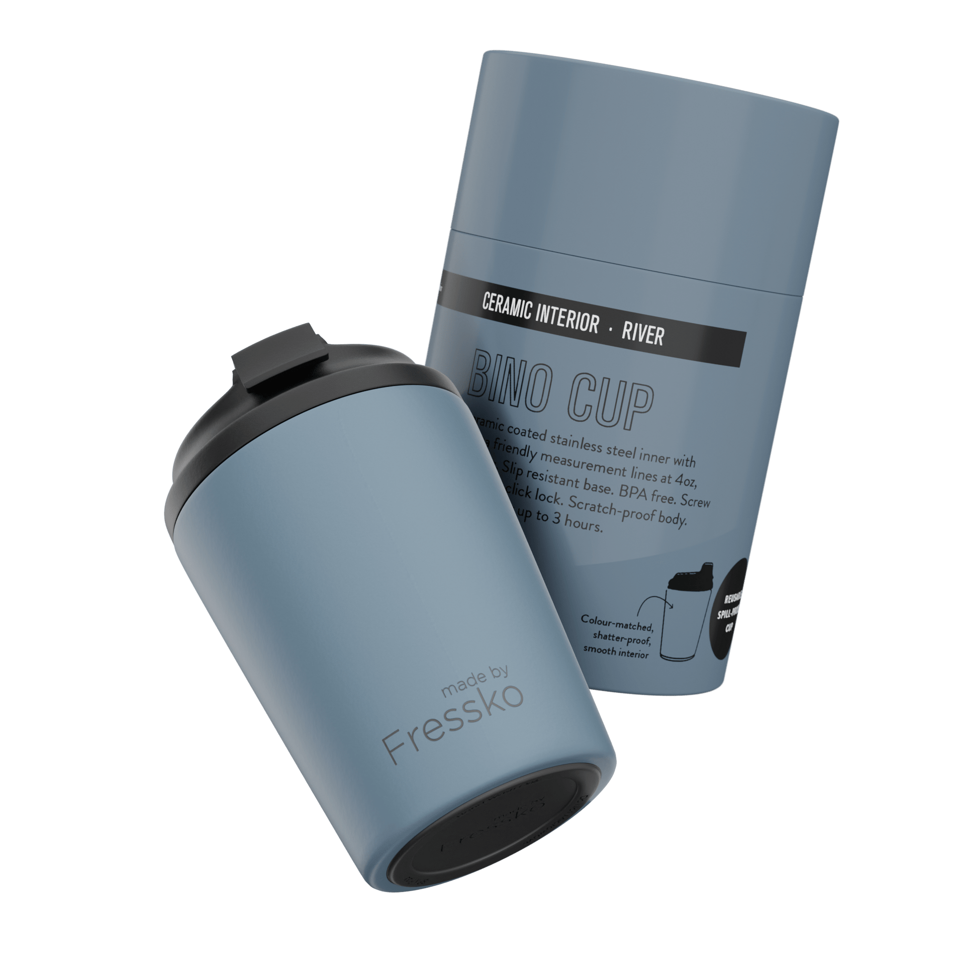 Fressko Bino 227ml / 8oz Cup - Ceramic - River