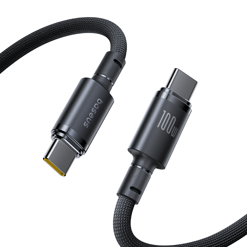 Baseus New Braided Fast Charging Cable USB-C to USB-C 100W 1m - Black