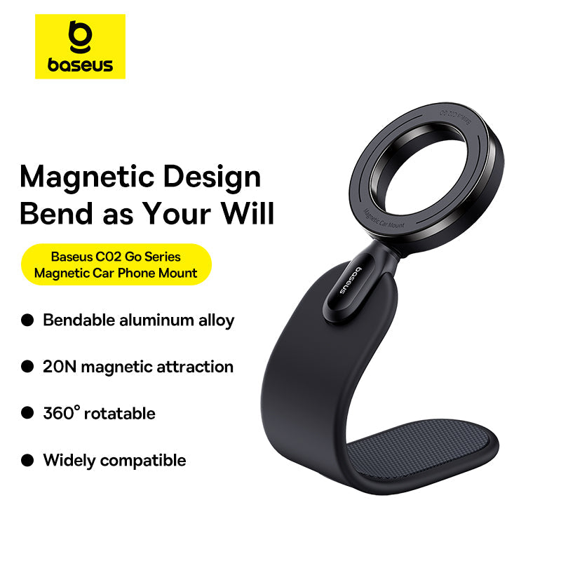 Baseus C02 Go Magnetic Car Mount – Black