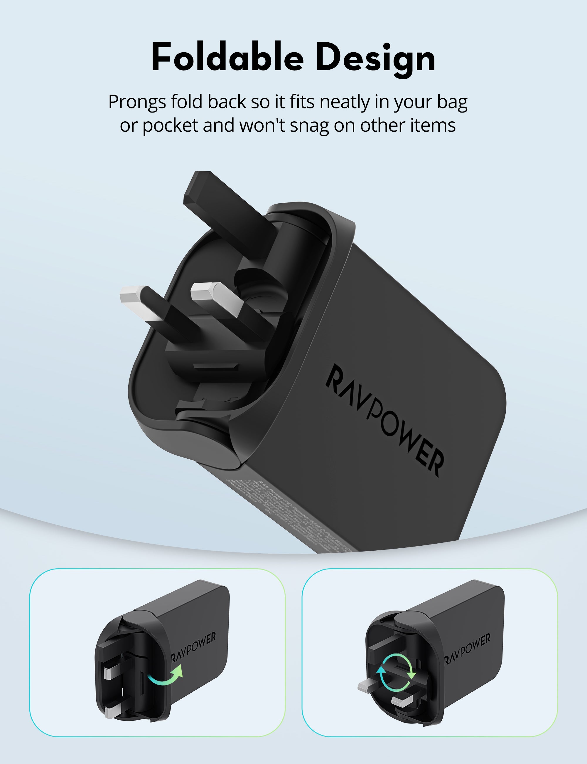 RAVPower 65W 2 USB-C - PC1079