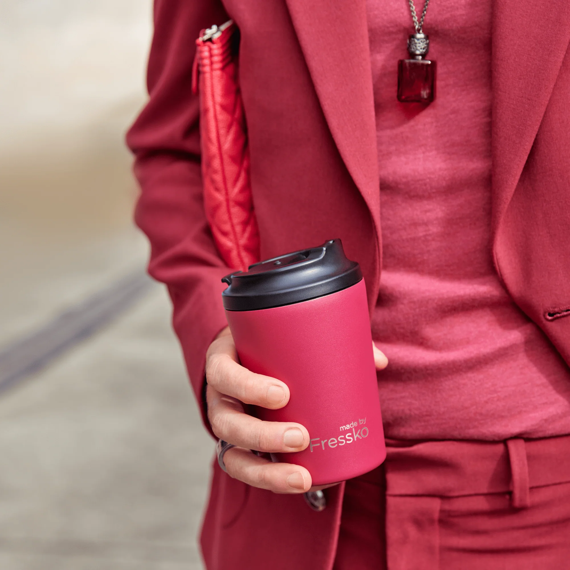 FRESSKO Camino 340ml / 12oz Cup - Stainless Steel - Rouge