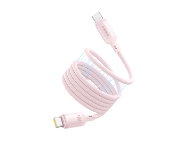 Baseus PicoGo 1m USB-C to USB-C 240W Magnetic Liquid Silicone Cable – Pink