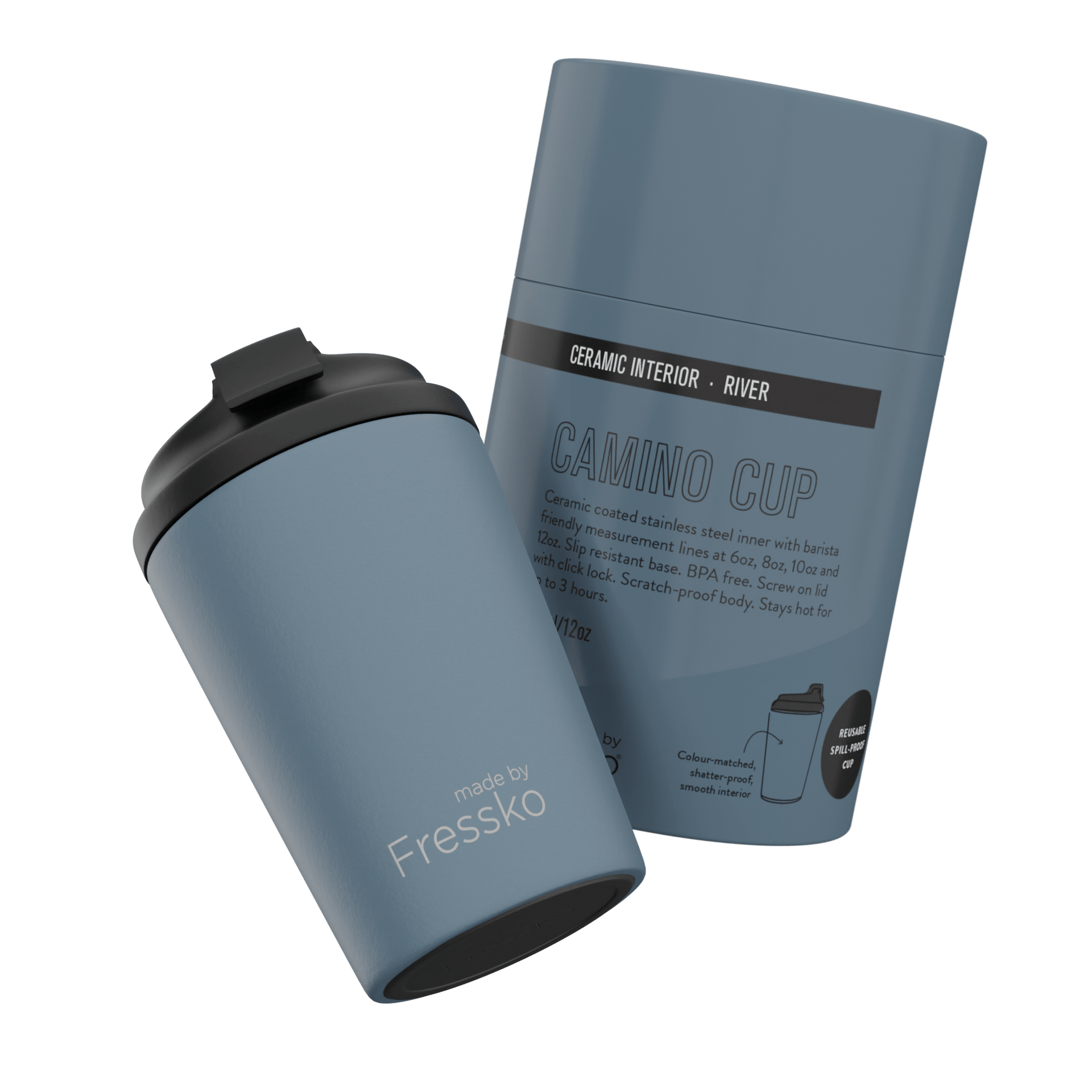 Fressko Camino 340ml / 12oz Cup - Ceramic - River