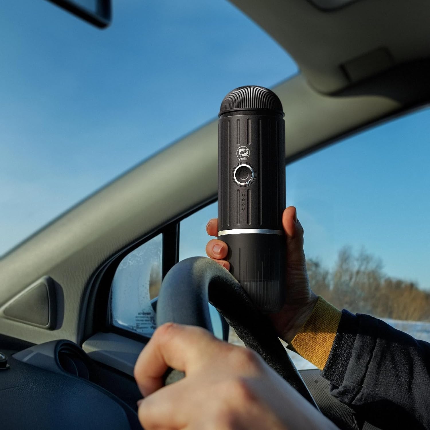 iCafilas 2-in-1 Portable Espresso Maker with Heating - Black