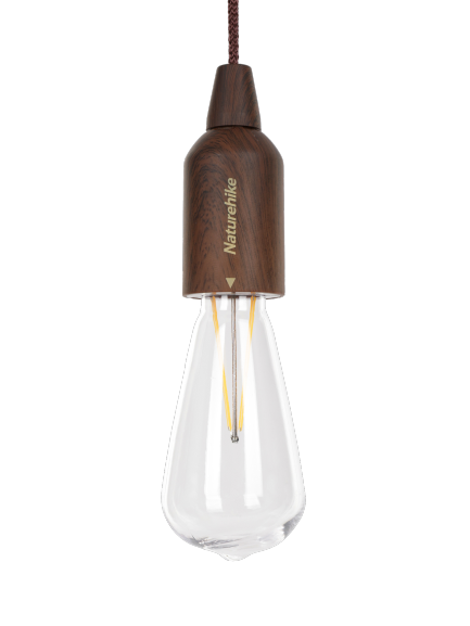 مصباح LED خارجي من Naturehike مصنوع من خشب الحبوب ورغوة الحليب ومنفذ USB