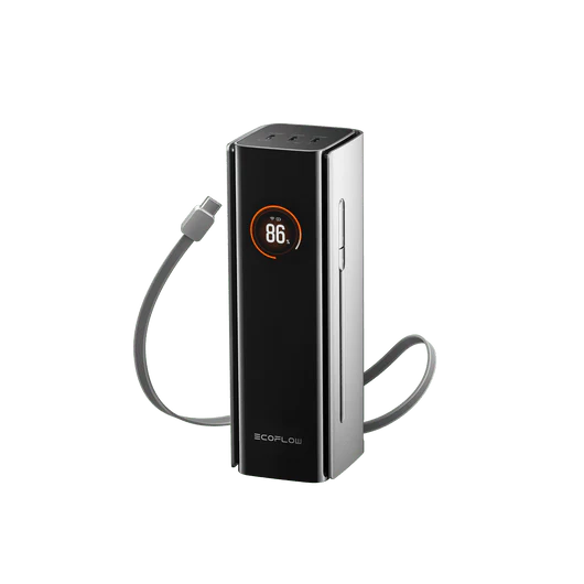 EcoFlow RAPID Pro Power Bank (20,000mAh, 230W, 100W Built-in Cable) - Silver