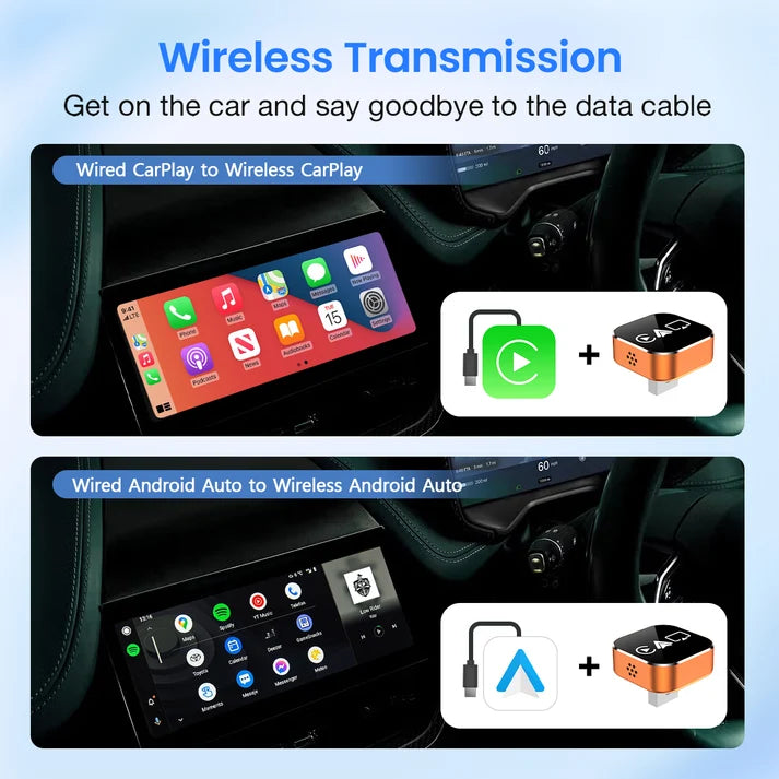 JASCO Wireless CarPlay (4 in 1 Wireless Adapter) - Cosmic Orange