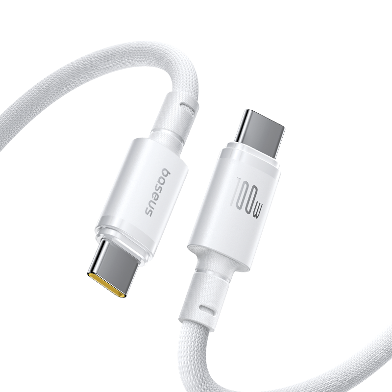 Baseus New Braided Fast Charging Cable USB-C to USB-C 100W 2m - White
