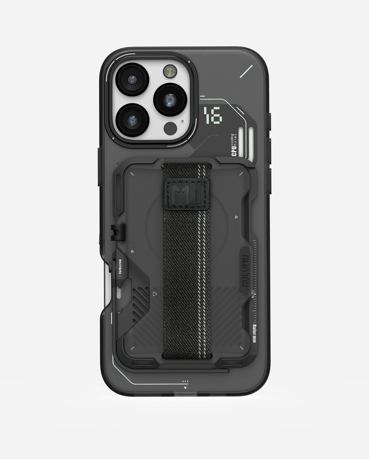 AULUMU G03 Multi-Tool Magnetic Metal Wallet Frosted Cover - Translucent Gray