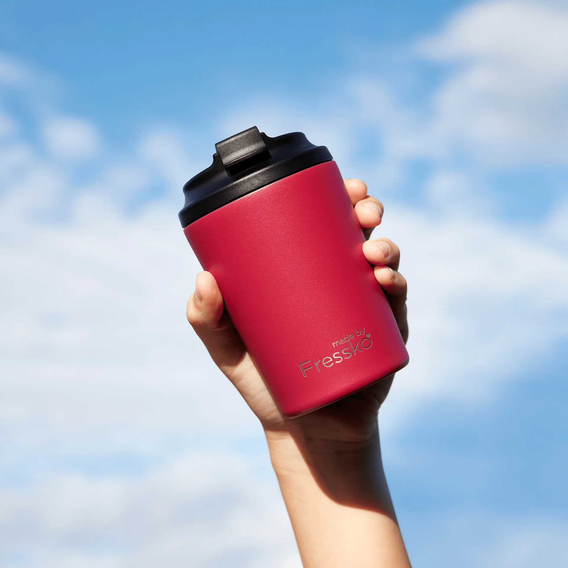 FRESSKO Bino 227ml / 8oz Cup - Stainless Steel - Rouge