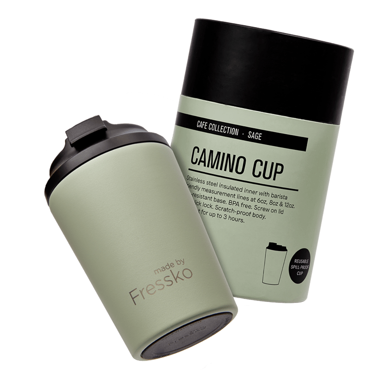 Fressko Camino 340ml / 12oz Cup - Stainless Steel - Sage
