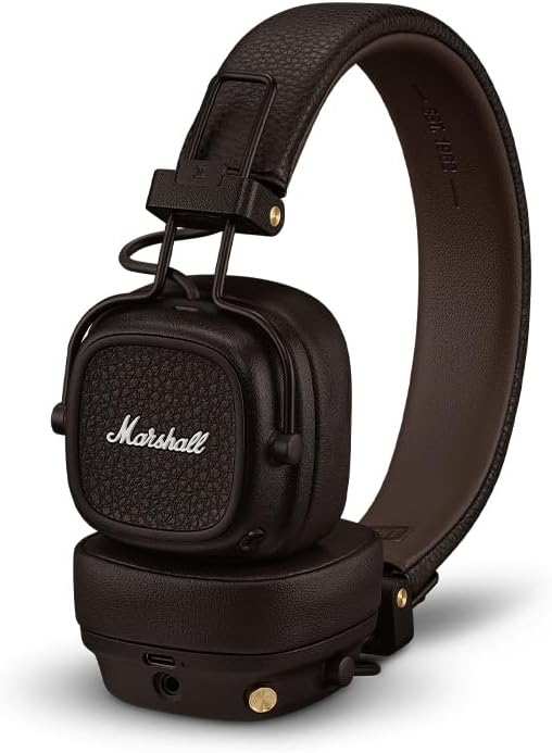 MARSHALL سماعة رأس لاسلكية بتقنية بلوتوث – لون بني - MAJORV-BR  