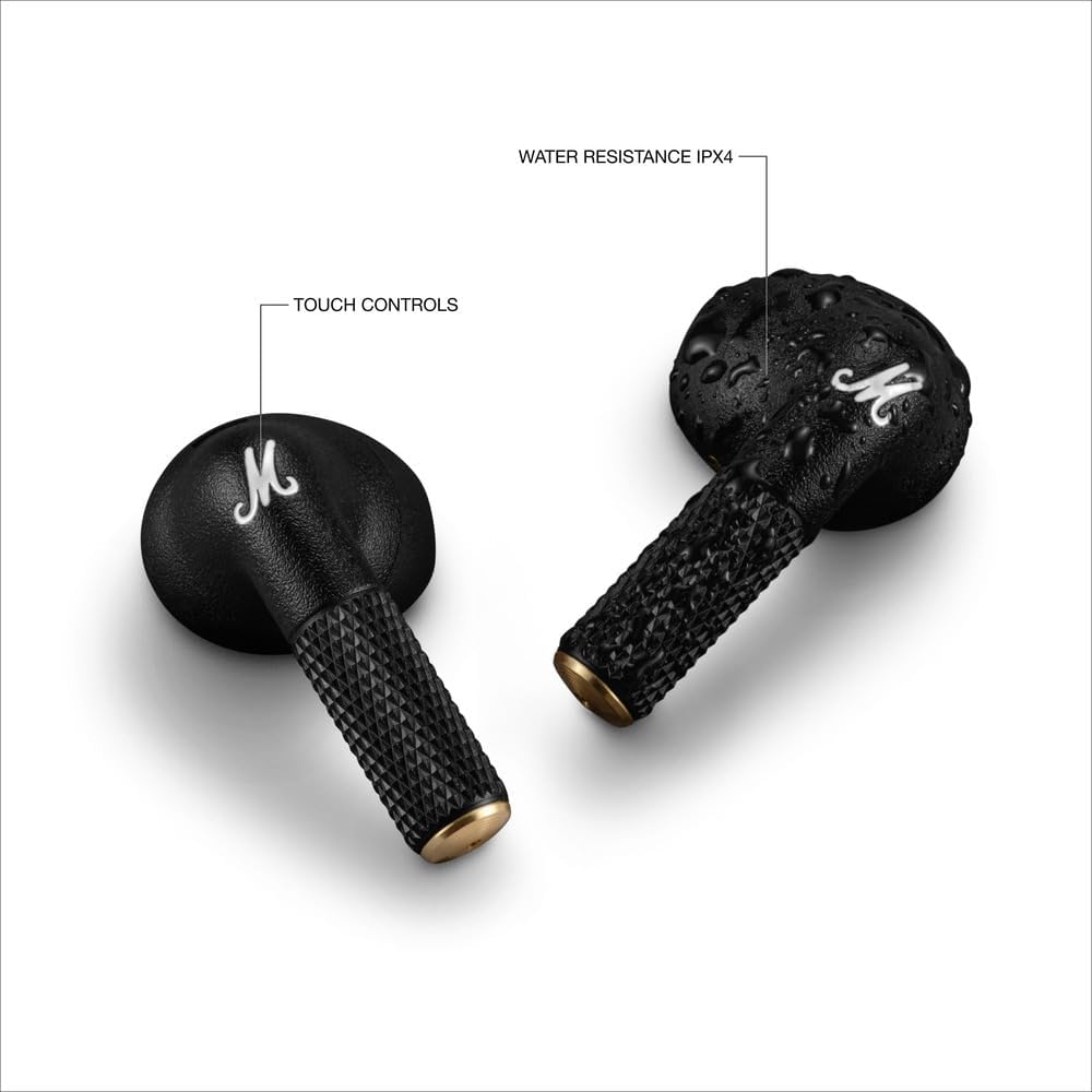 MARSHALL MINOR IV BLACK TRUE WIRELESS HEADPHONES-Black - MINOR IV BLACK