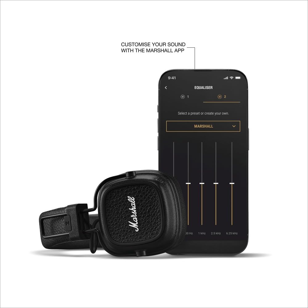 MARSHALL MAJOR V BT HEADPHONES BLACK -MAJOR V BT