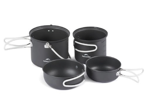 Naturehike Wild Trekking 4 in 1 Camping Cookware Set - Gray