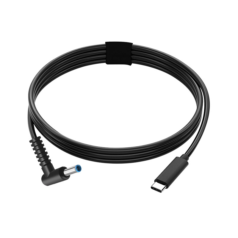 Luma كابل USB Type-C 3.1 PD مضفر إلى مقبس DC بحجم 5.5 مم - خرج 12 فولت 5 أمبير بطول 1.2 متر 100 واط مع E-Mark - أسود
