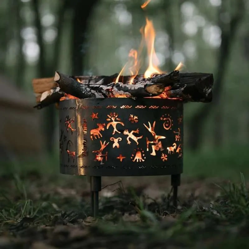 موقد نار دائري مشتعل من Naturehike FH04 (صغير) - أسود