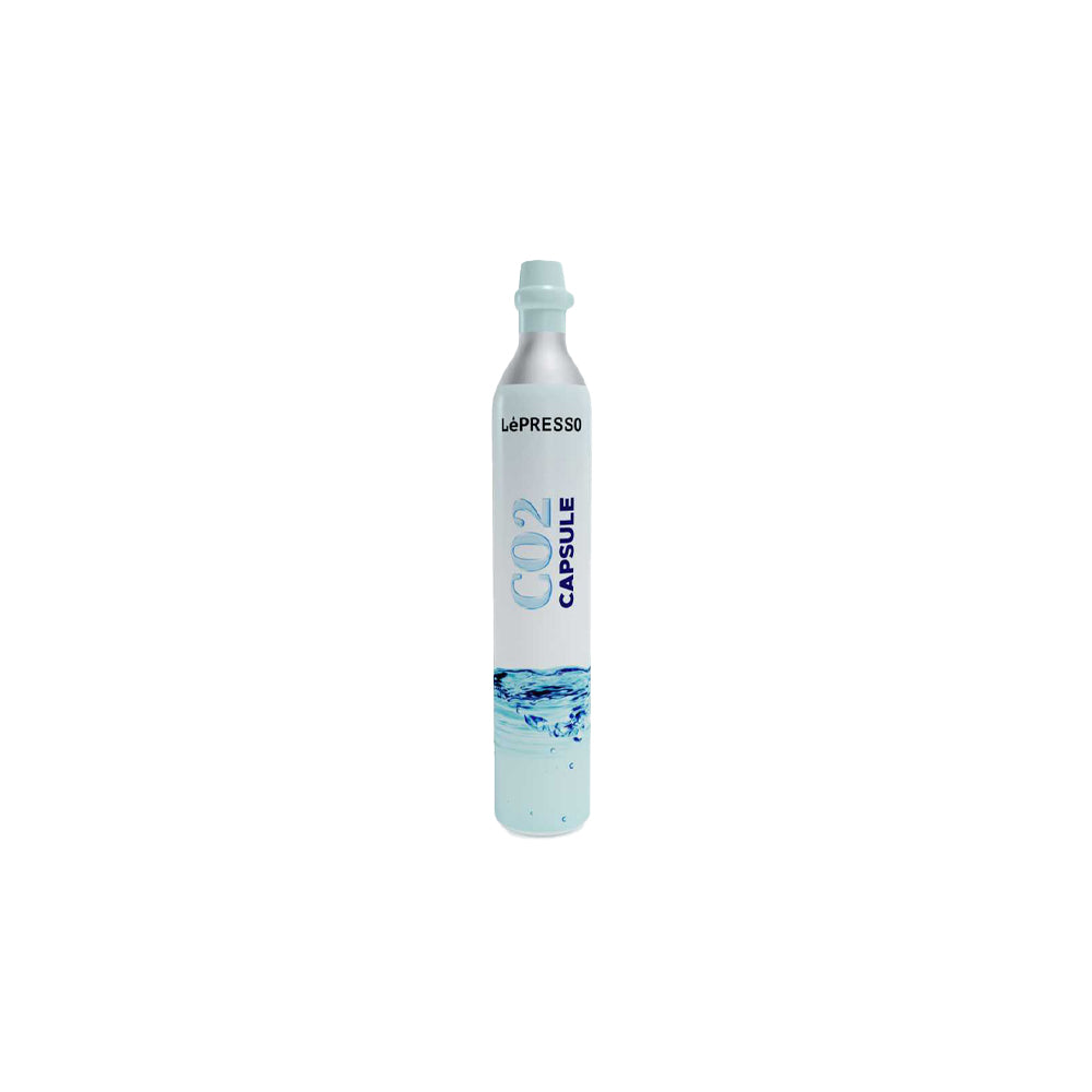 LePresso CO2 Capsule Silver aluminium cylinder