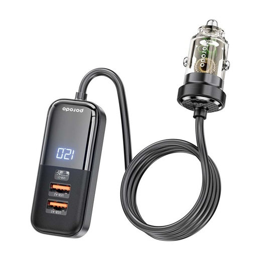 Porodo Multi-Port Power Delivery Quick-Charging Hub Dual USB-C & USB-A - PD-120TMCC-BK