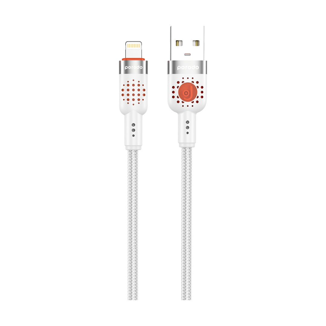 Porodo Braided Cable USB-A to Lightning - PDCBL0013BK