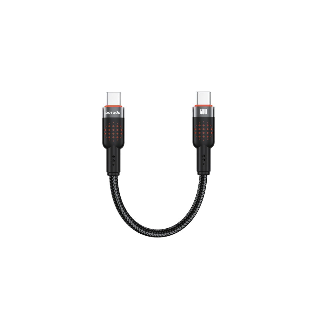 Porodo Braided Cable Type-C to C - PD-CBL0014-BK