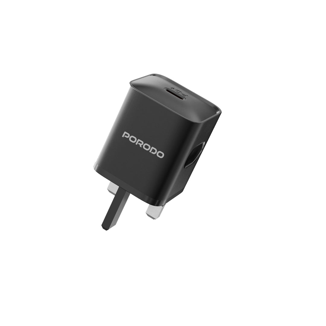 Porodo USB-C Power Delivery Wall Charger - PD-FWCH023-C-BK