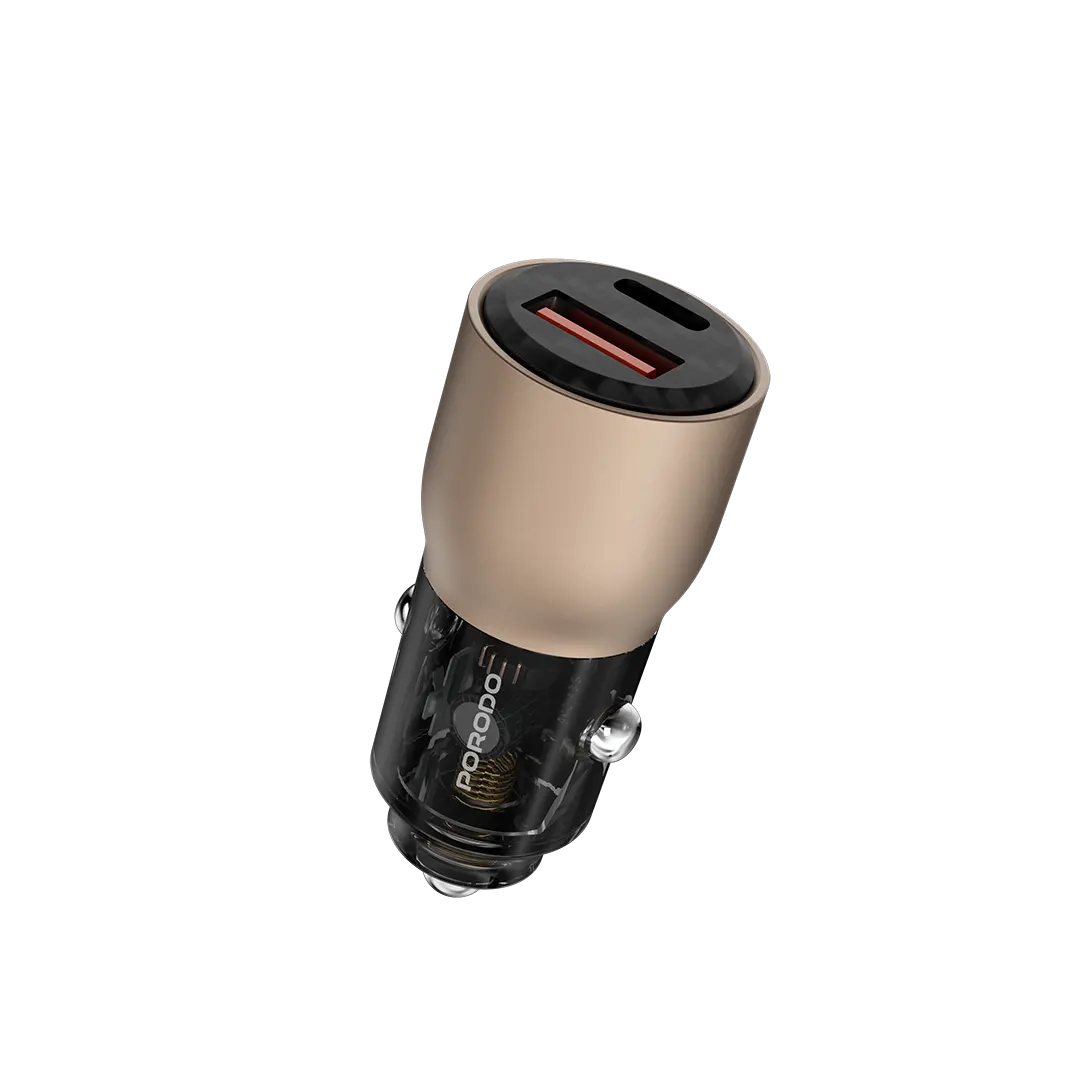 Porodo 95W Car Charger Transparent Multi-Device PD Charging - PDFWCH048GY