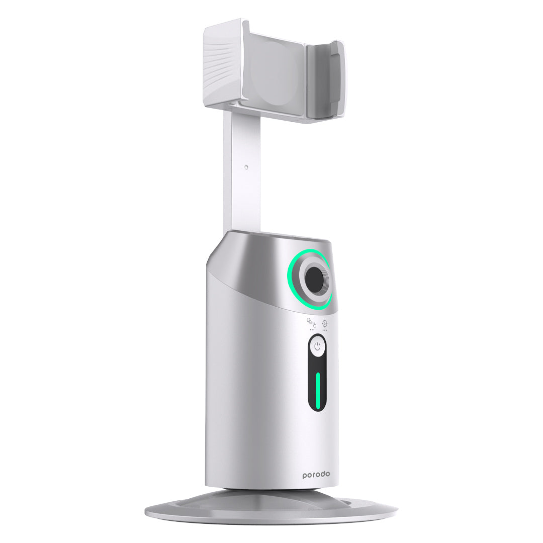 Porodo 360° Rotation AI Face Tracking with Remote Control - PD-GAIFTGR-WH