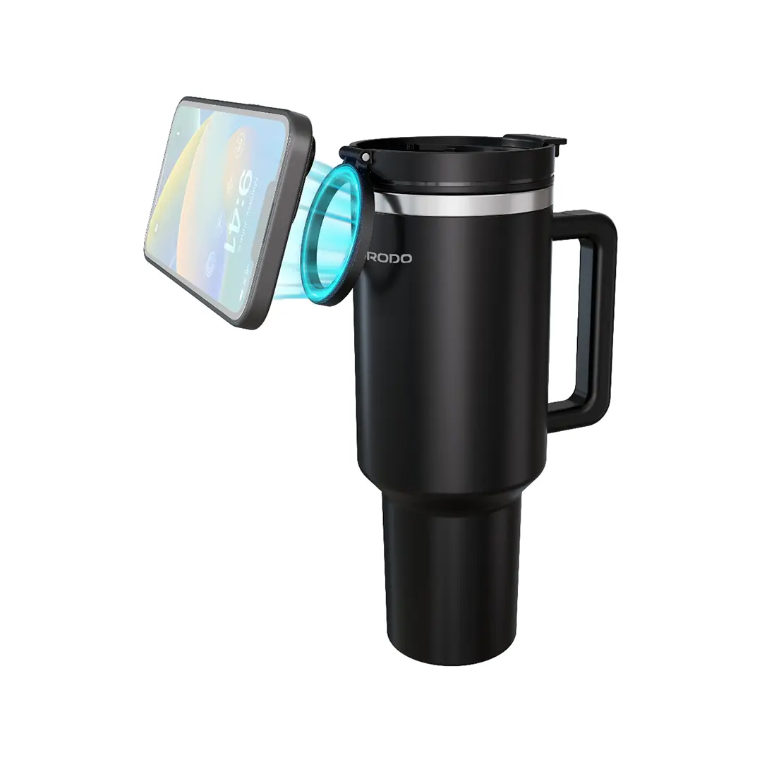 Porodo Lifestyle Hydrate & Hold Magnetic Mount 40oz Insulated Tumbler - PD-LFST147-WH