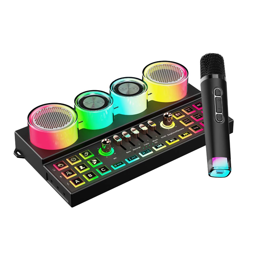 Porodo Soundtec Audiolink Multi-Platform Audio Mixer & Speaker - PD-ST21MIX-BK