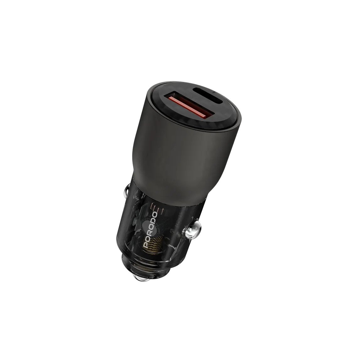 Porodo 95W Car Charger Transparent Multi-Device PD Charging - PDFWCH048GY