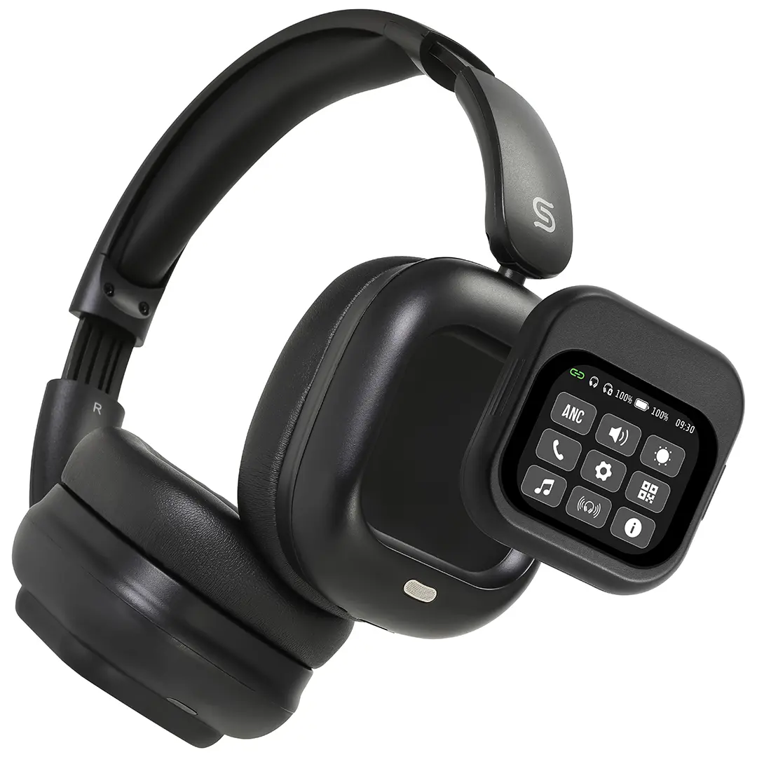 Porodo Soundtec Touchwave ANC Headphone With Detachable Touch Screen - PDJYBN618BK