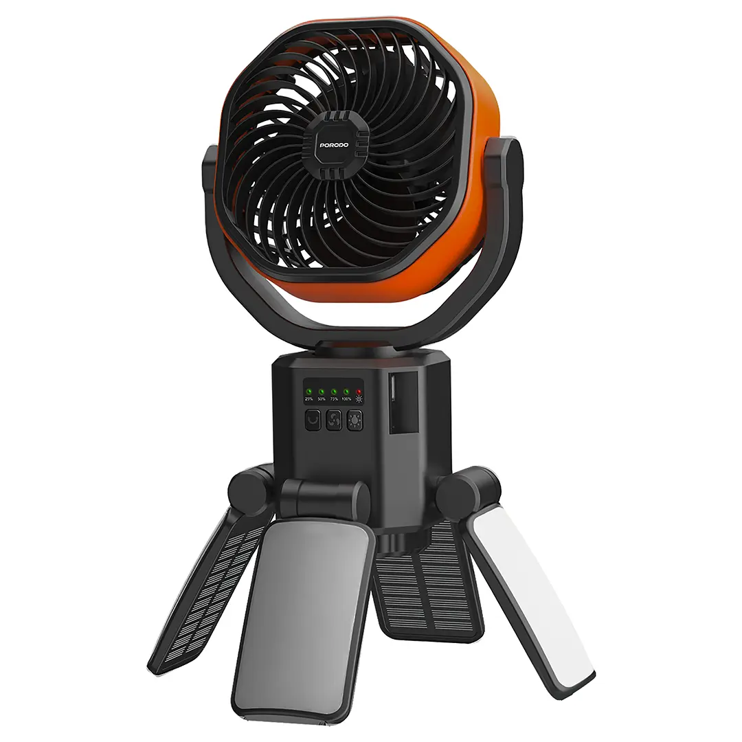 Porodo Lifestyle Suncharge Outdoor Solar Fan - PDLFSTFNBKOG