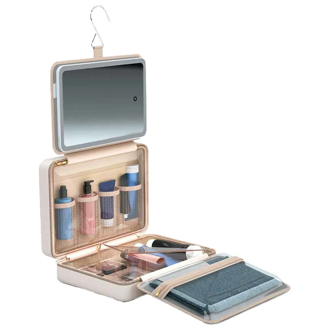 Porodo Travel Makeup Case With Detachable LED Mirror - PDLFSTLC0459BG