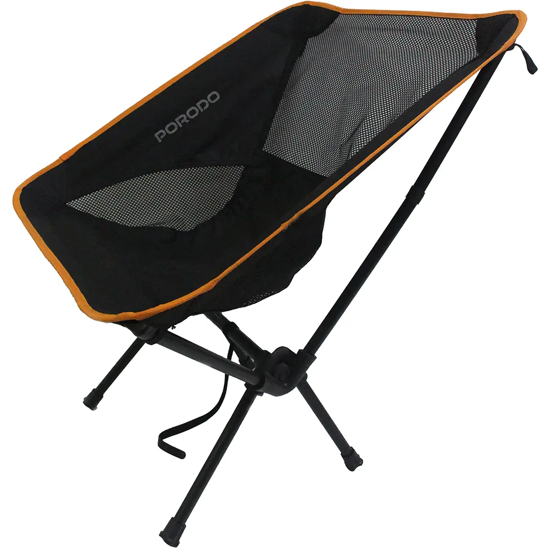 Porodo Lifestyle Mesh fabric Comfort camping chair with Handy Storage Pouch - PDLFSTMG01PBK
