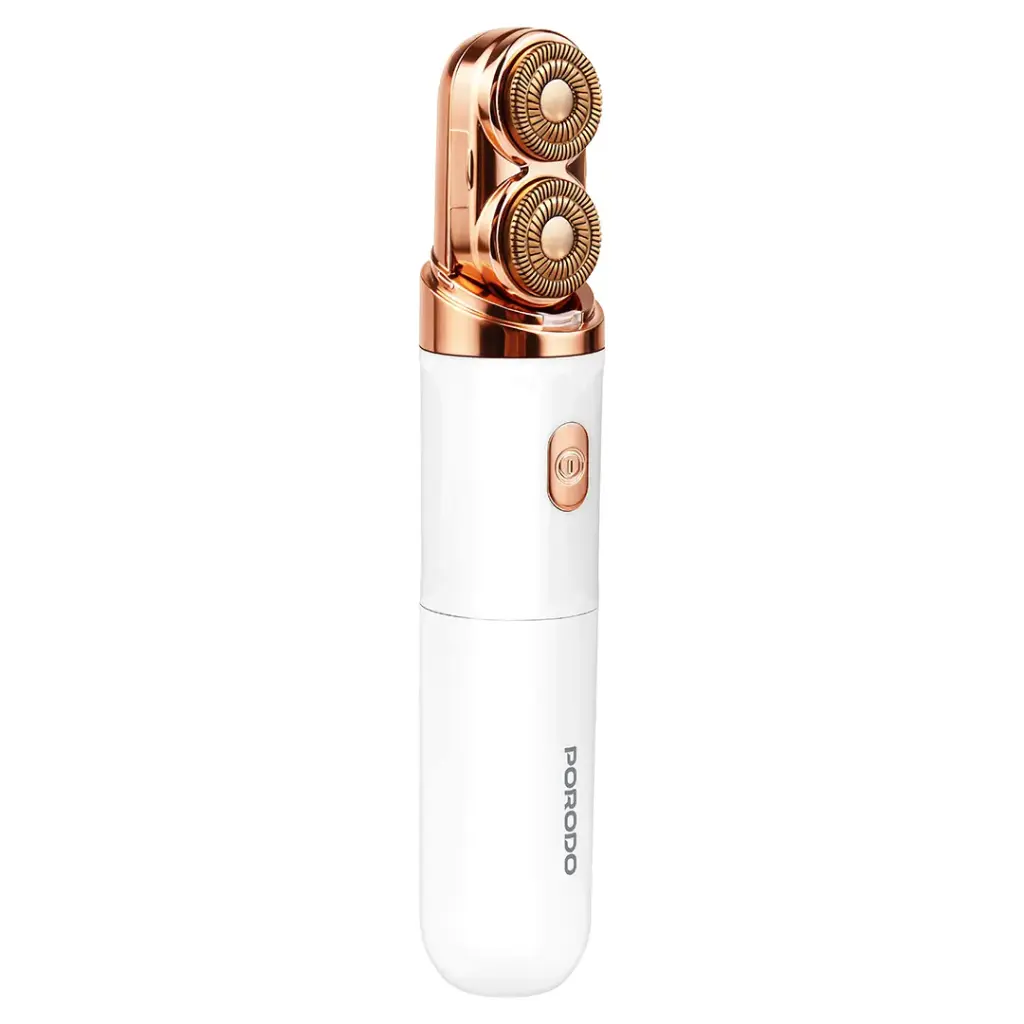 Porodo 2-In-1 Electric Face & Body Razor - White