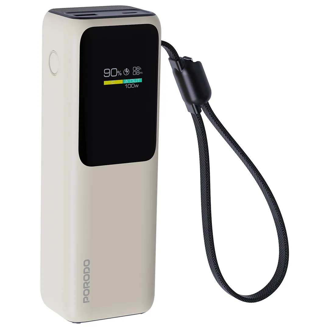 Porodo Smart Display 20000mAh Power Bank - PDPBFCH098BG