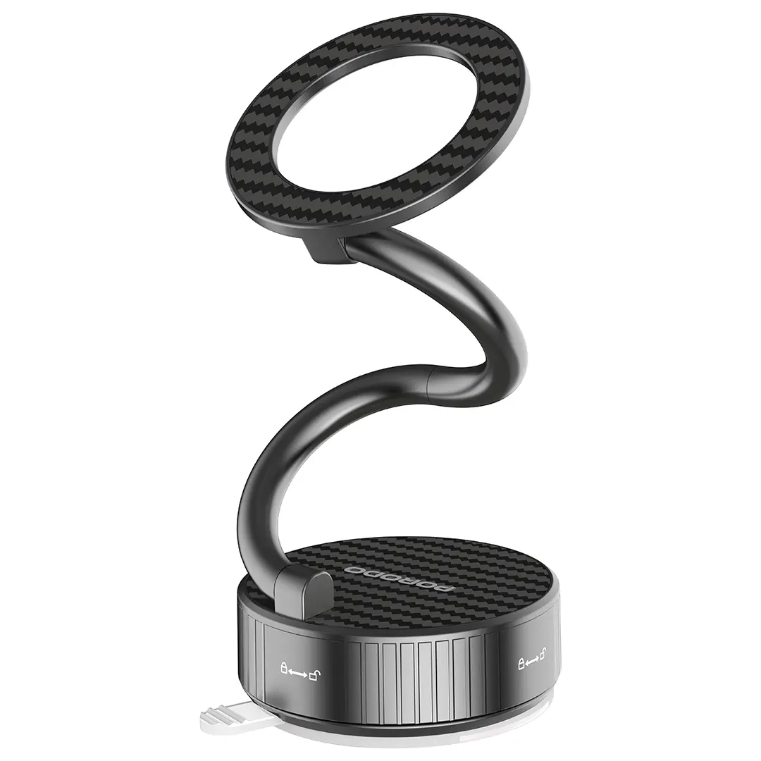 Porodo MagCurve Suction Phone Mount - PDPH0H3BK