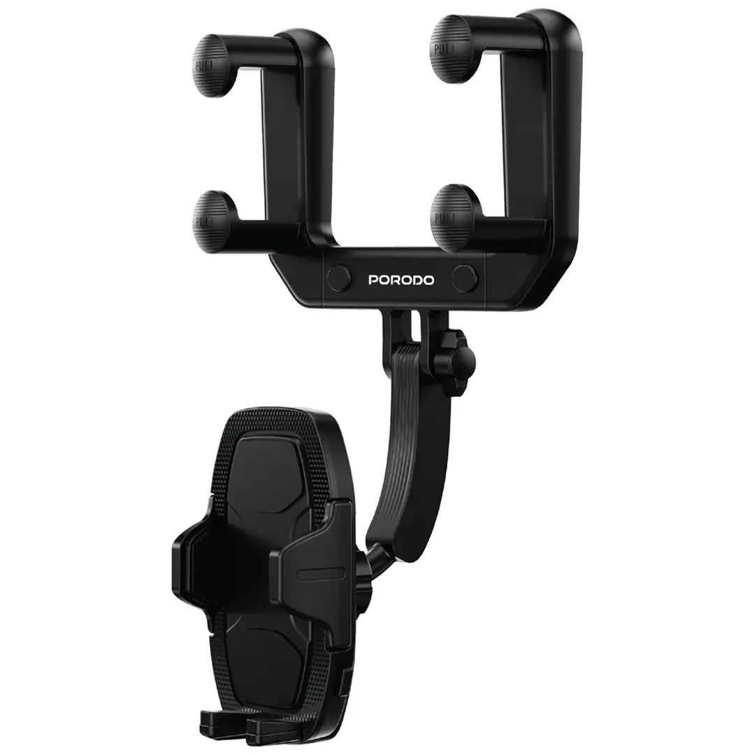 Porodo Mirror-Mounted Phone Holder Bracket with Extendable Arm - PDRVMPHBK