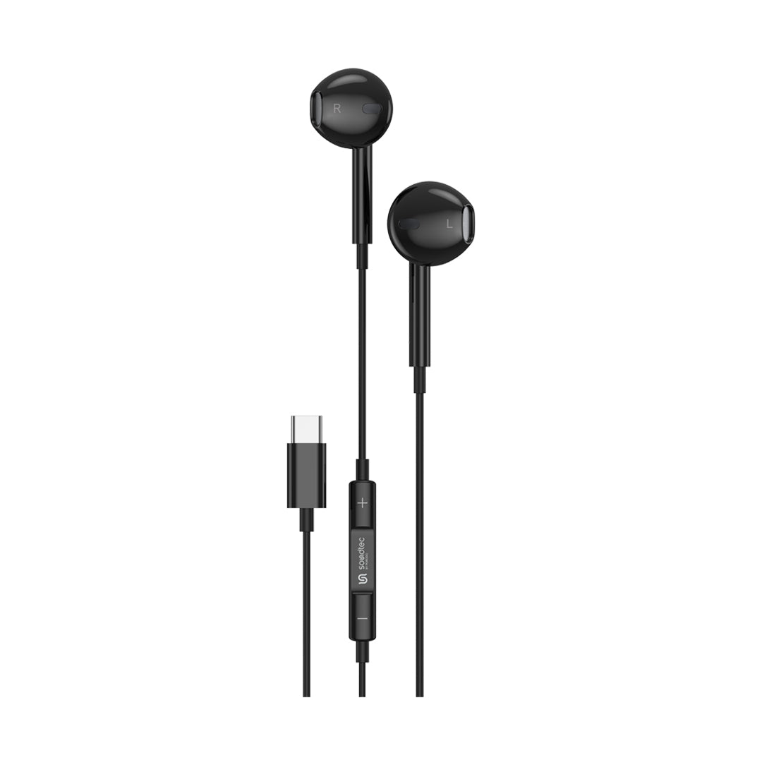Porodo Soundtec Type-C Stereo Earphone - PD-STCEP-BK