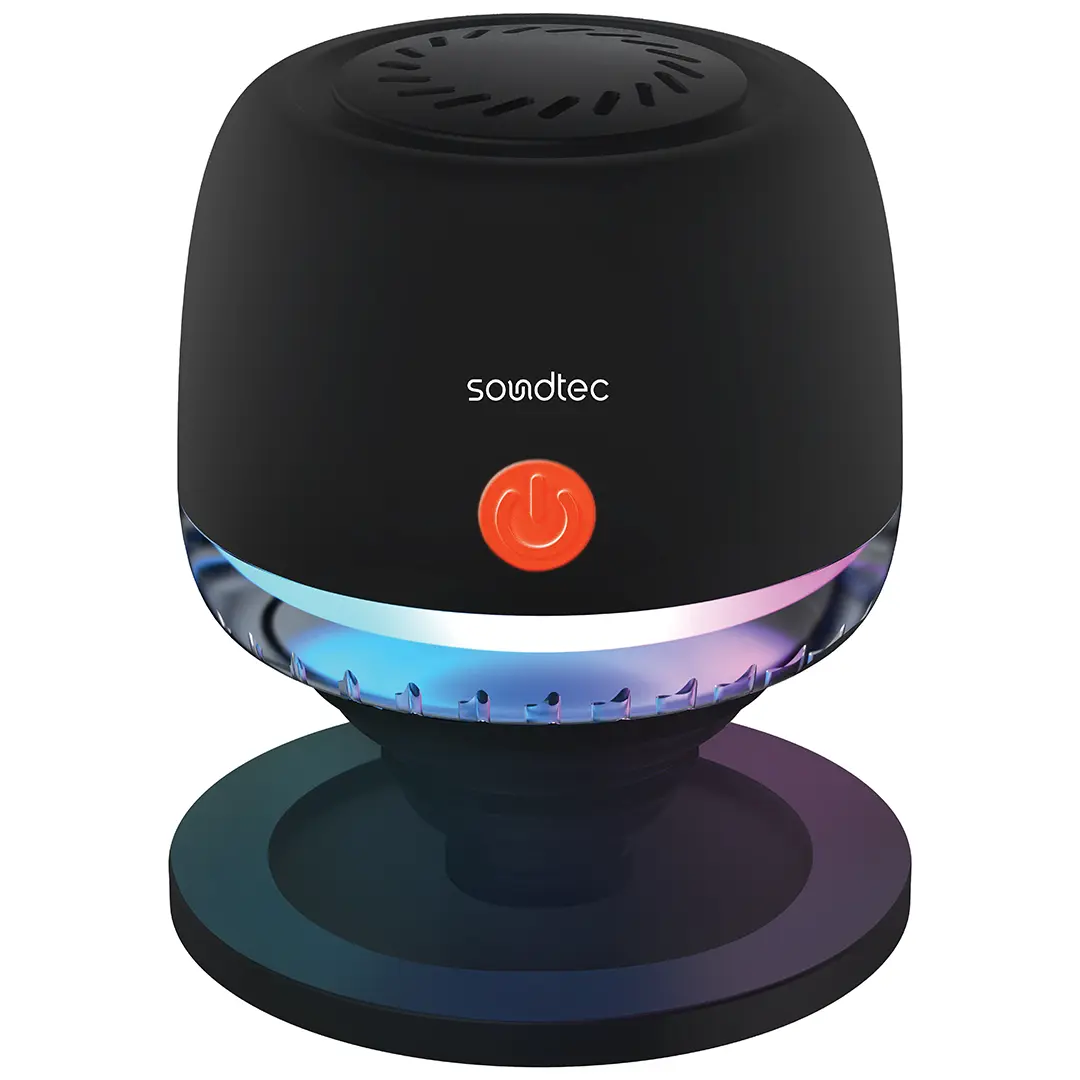 Porodo Soundtec Snap Vibe Magnetic RGB Mini Speaker - PDSTRWMBK