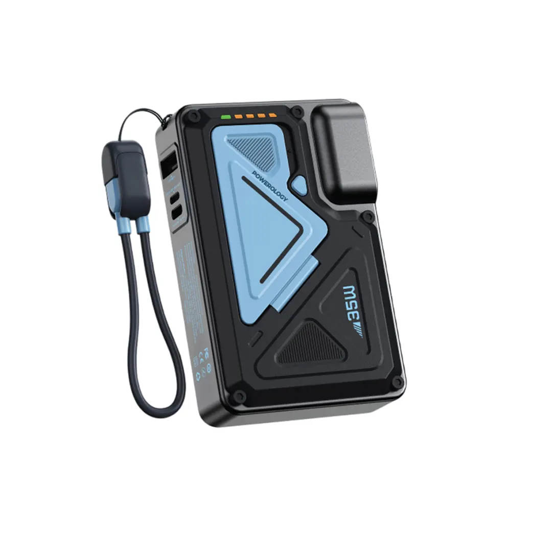 Powerology 10000mAh Wall Charger Magsafe Power Bank - PPBCHA80-BK - black