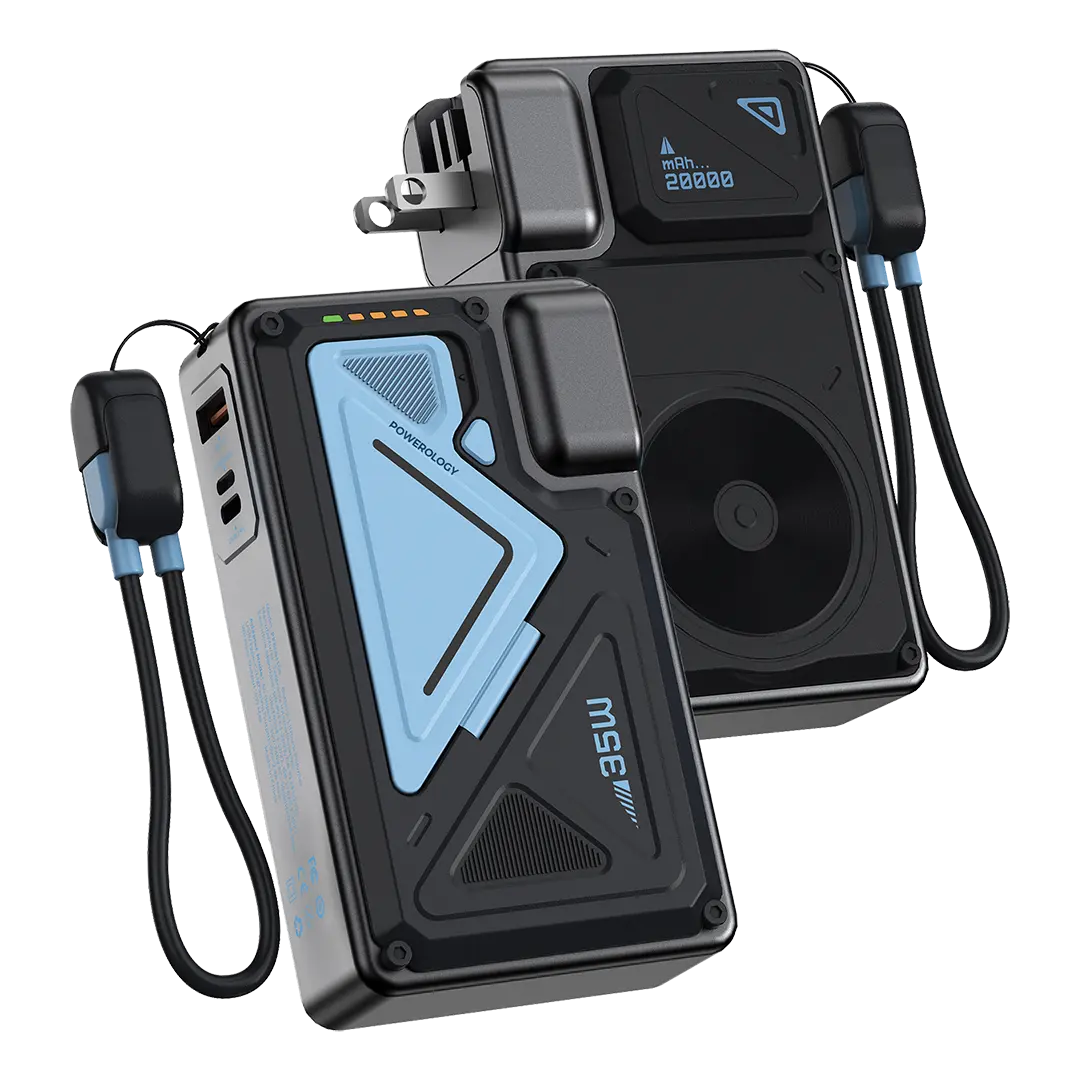 Powerology Wall Charger MagSafe Power Bank 20000mAh PD 35W - PPBMH104BK - Black