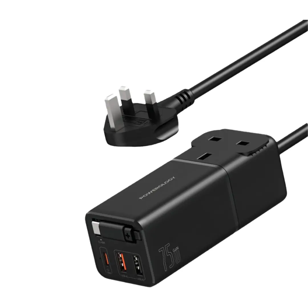 Powerology Desktop Charging Station - PWCUQC040 - Black
