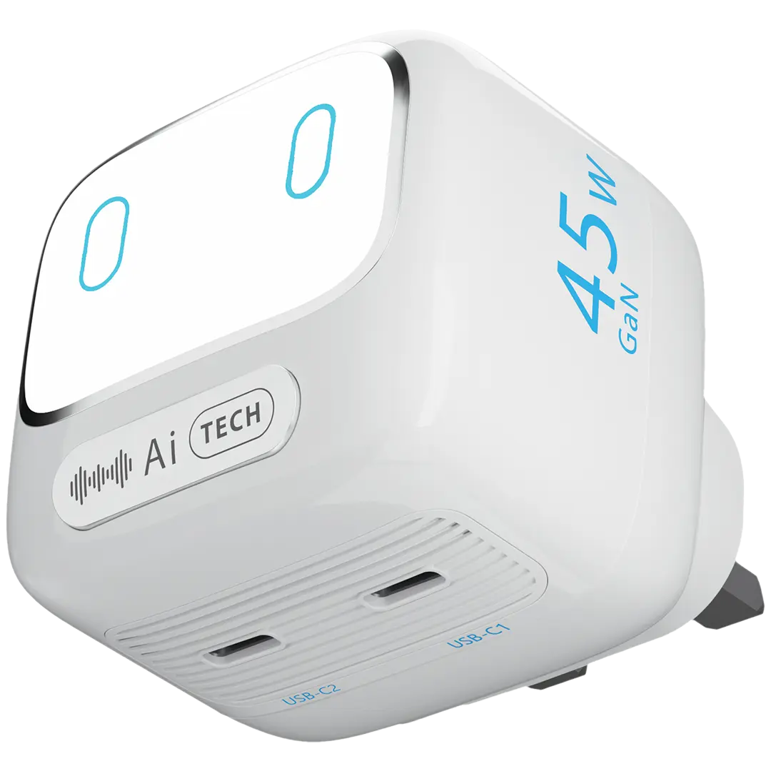 Powerology Lumix GaN AI Power Charger - PWCUQC052WH - White