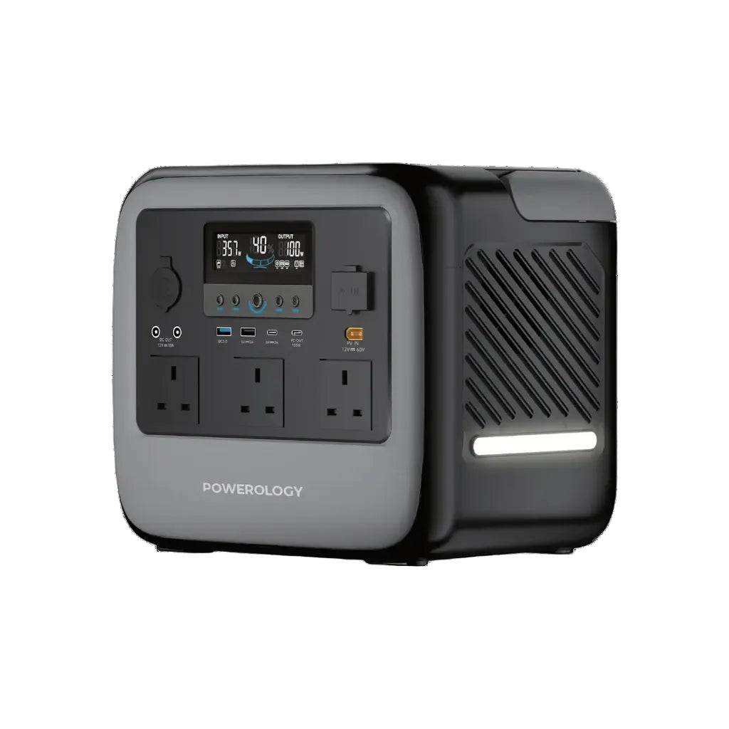 Powerology Pater III Portable Power Station 1200W - Gray