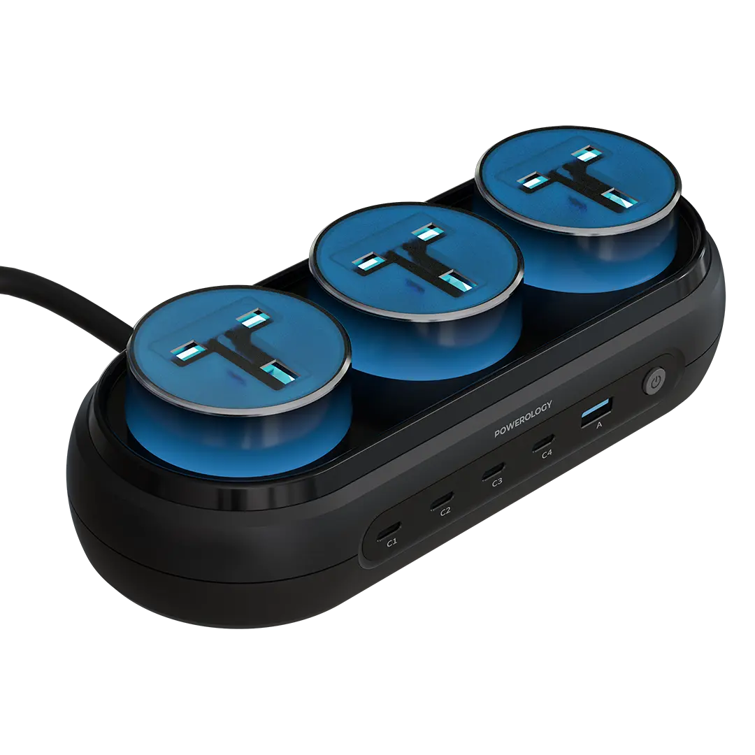 Powerology Holix GaN Multi-Port Power Station - PWHPS413GY - Grey